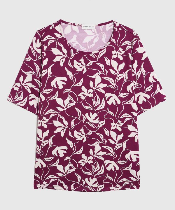 Camiseta Estampada Cuello Redondo Para Mujer Curvy image number null