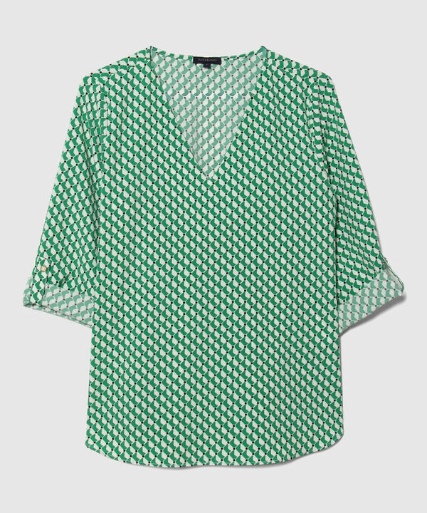 Blusa con Estampado de Mosaico