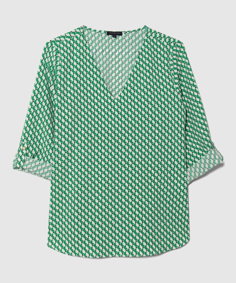 Blusa con Estampado de Mosaico