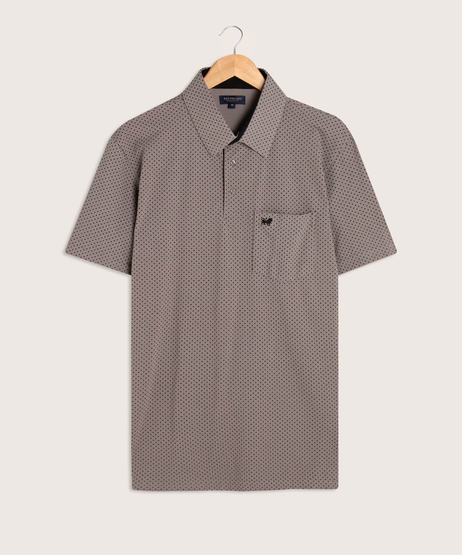 Polo Estampada Cuello Duro