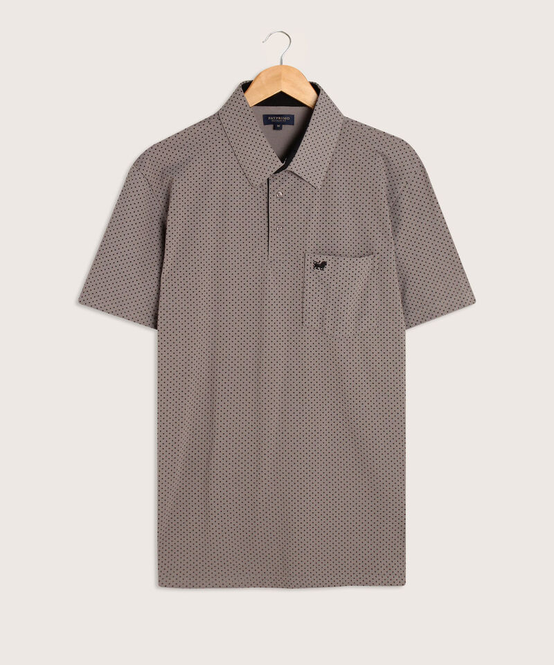 Polo Estampada Cuello Duro