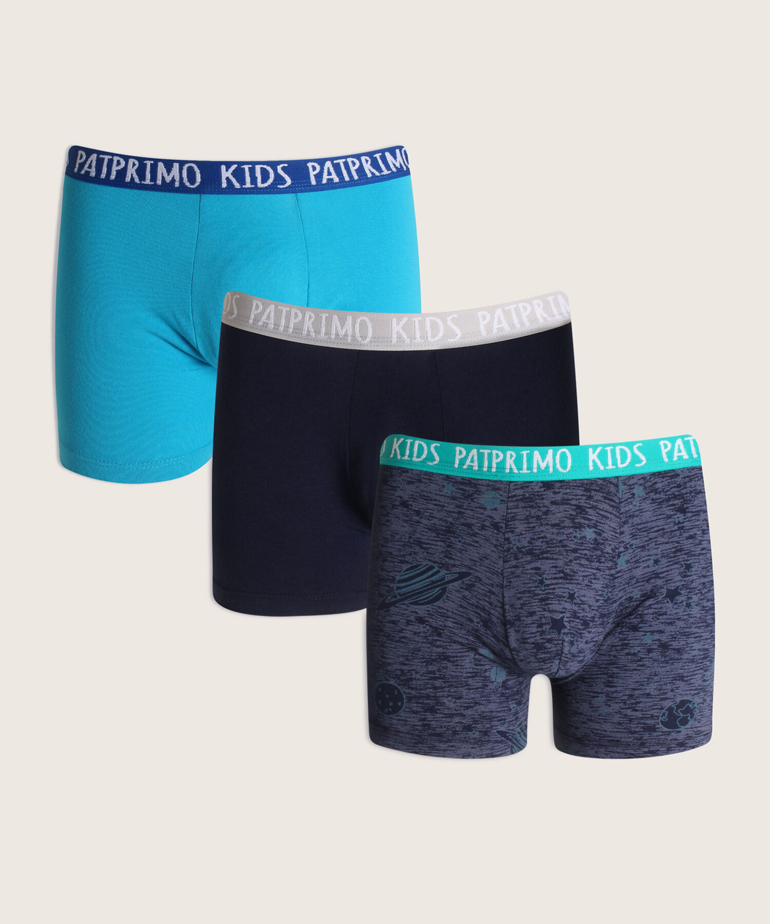 Pantaloncillo Boxer Nino Paq X3 Surtido 2 Unicolor Y 1 Estampado Compra Online Patprimo