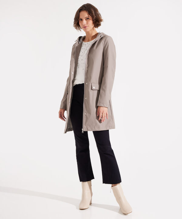 Parka con Bolsillos de Tapa