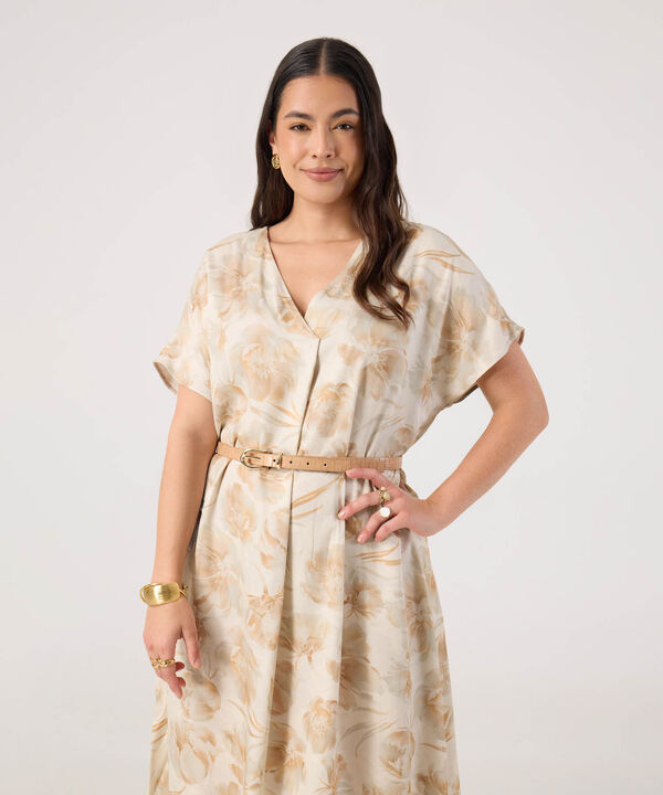 Vestido Estampado Manga Corta image number null