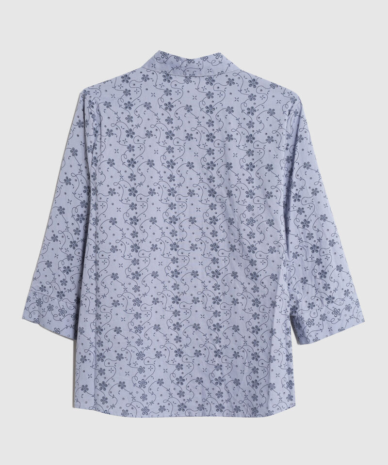 Blusa Estampada de Manga Tres Cuartos