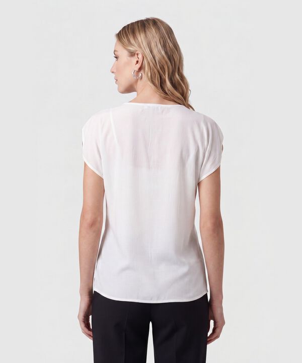 Blusa Manga Capa Corta Para Mujer
