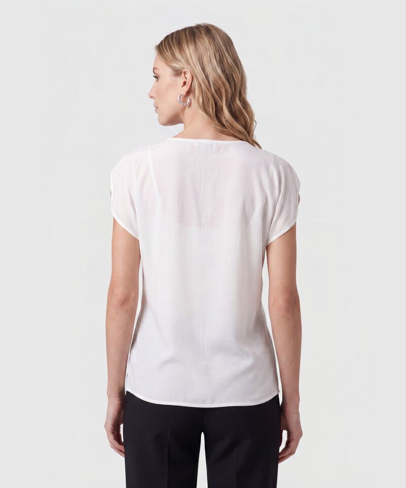 Blusa Manga Capa Corta Para Mujer