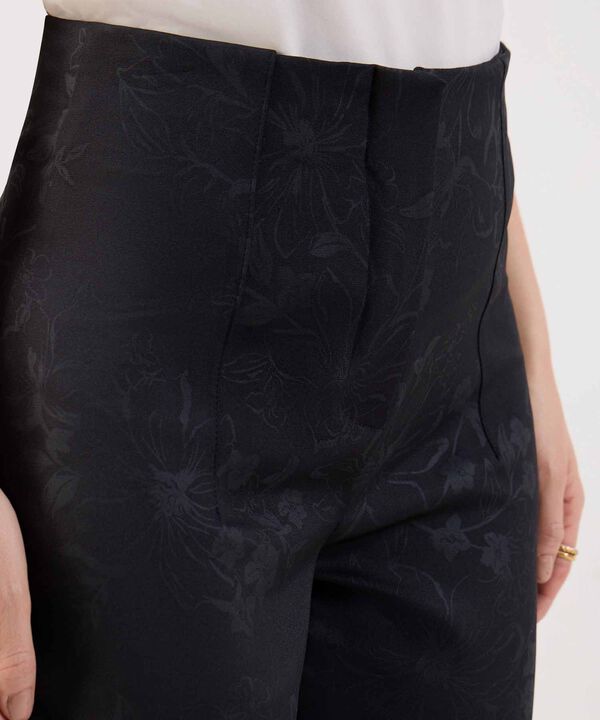 Pantal&oacute;n de Tiro Alto Estampado para Mujer image number null