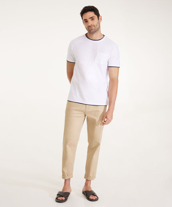 Camiseta Cuello Redondo Unicolor image number null