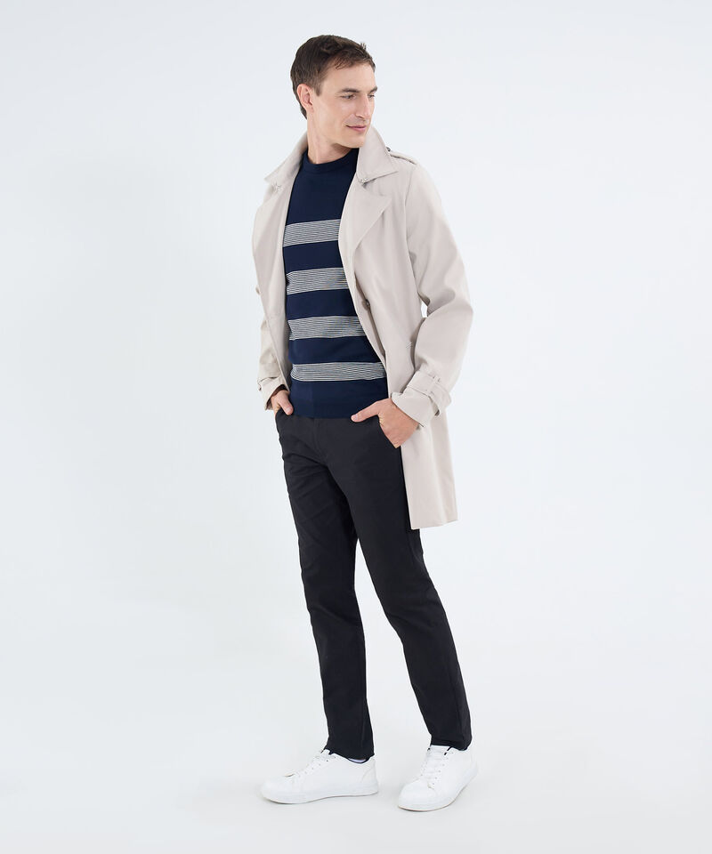 Chaqueta Trench Para Hombre