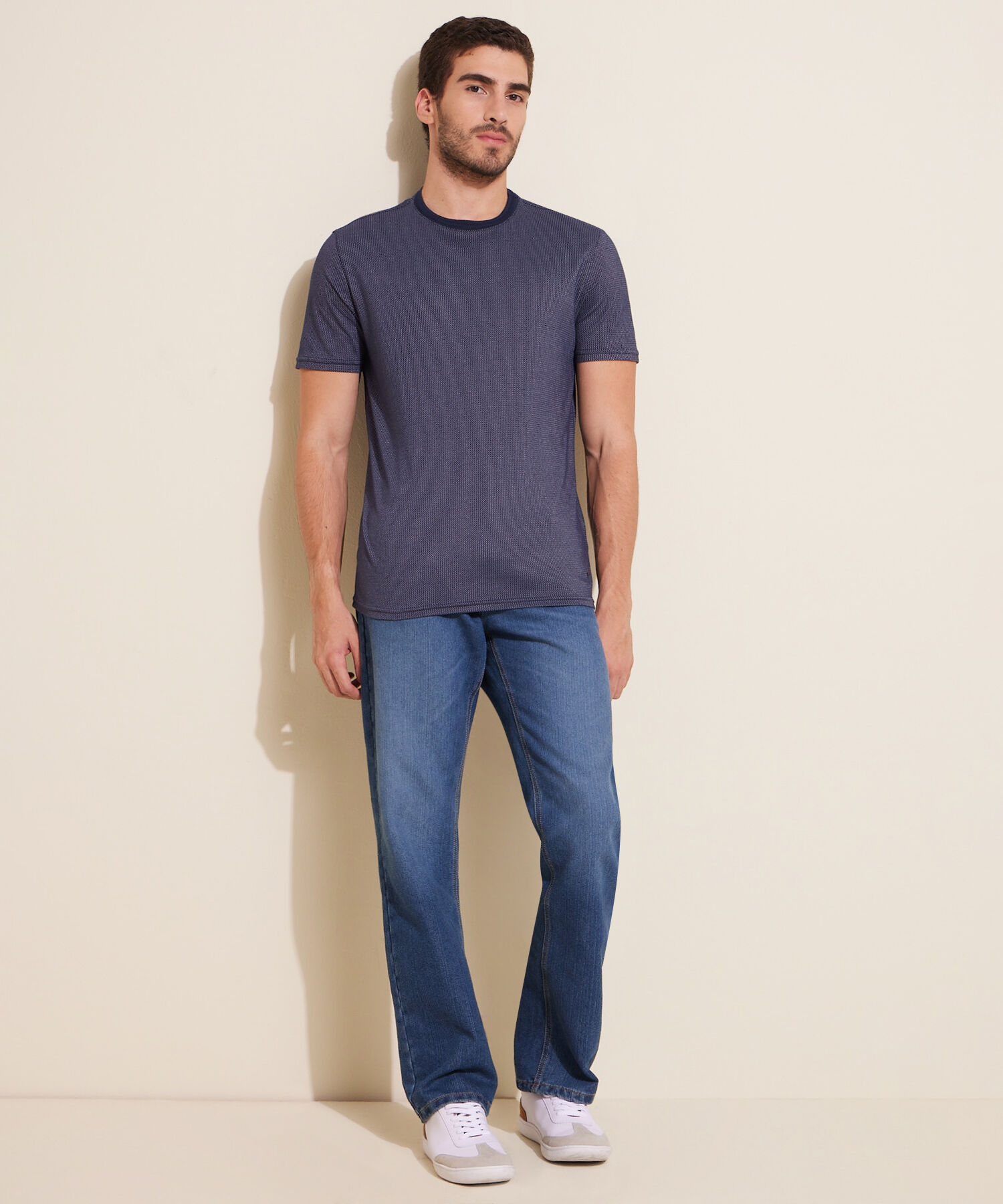 Camiseta Prete&ntilde;ido Con Textura