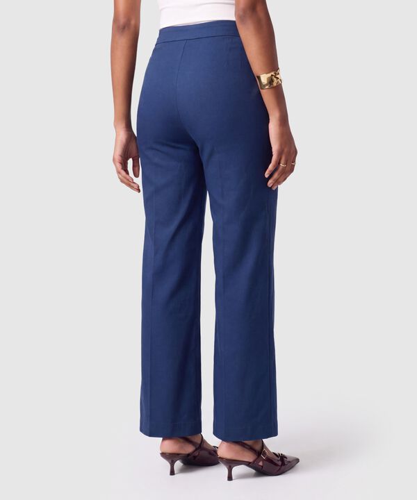 Pantal&oacute;n Wide Leg Con Botones Mujer