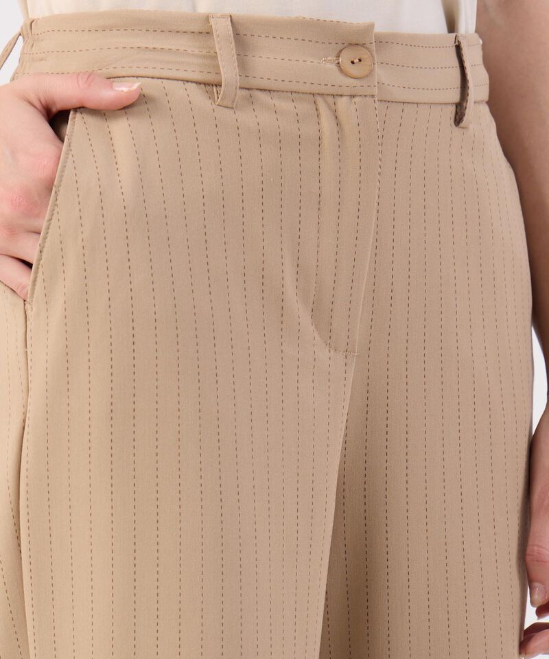 Pantalón Beige Pierna Ancha