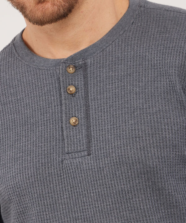 Camiseta Manga Larga Unicolor Cuello Henley image number null