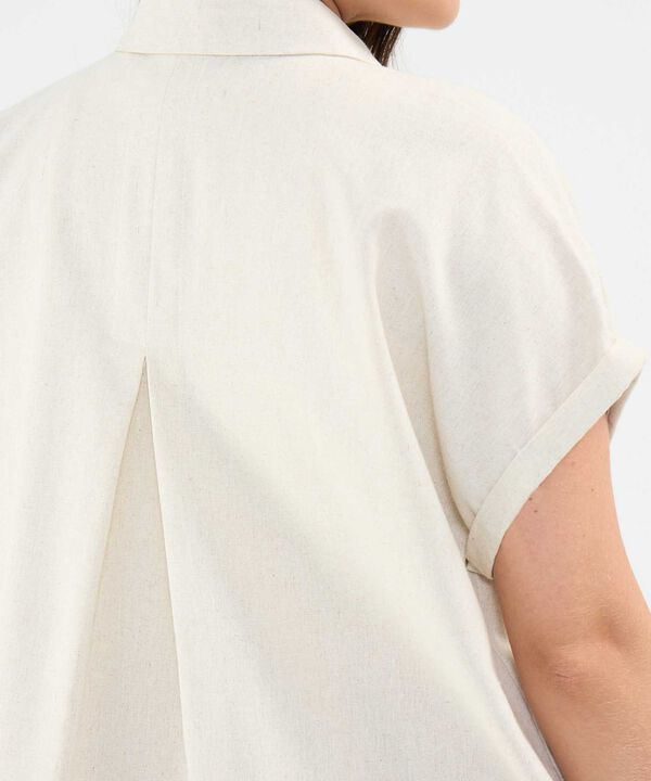 Camisa en Efecto Lino