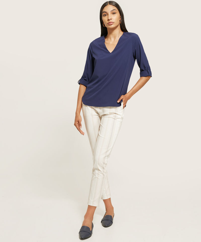 Blusa Manga ¾ con Charreteras