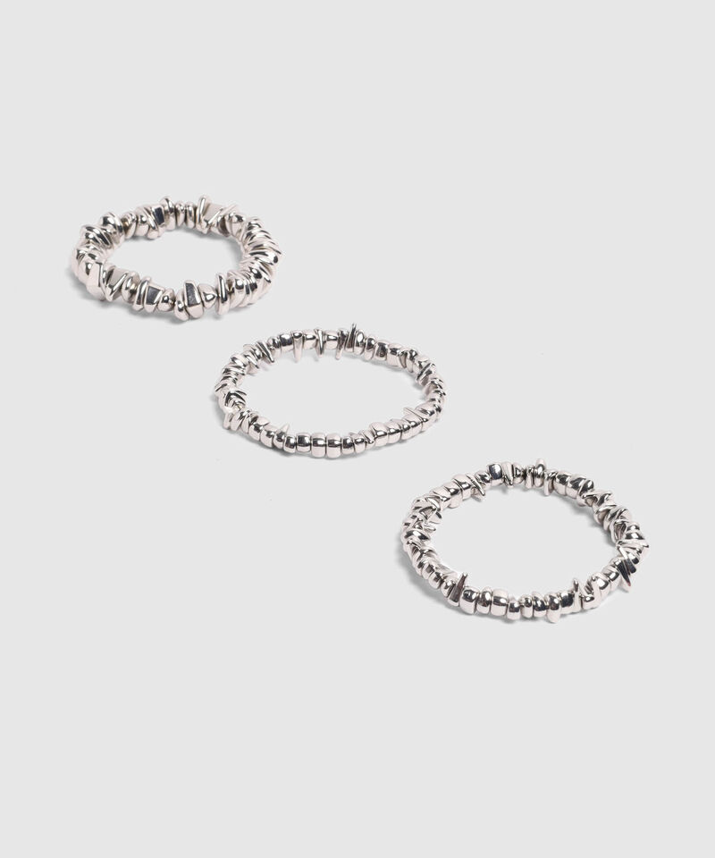 Set De Pulseras Y Tobilleras Con Textura Org&aacute;nica Para Mujer