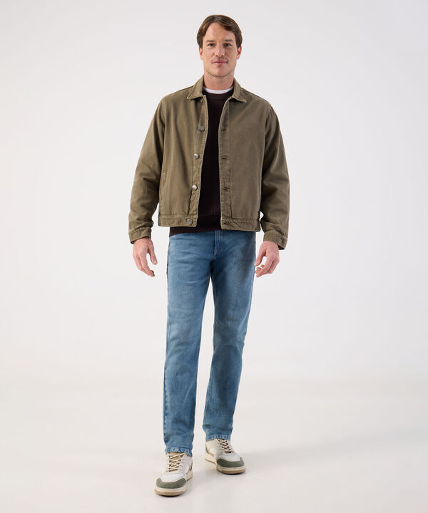 Jean Clásico de Corte Recto Cómodo Para Hombre image number null