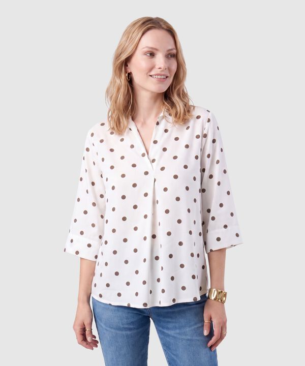 Blusa Estampada Manga 3/4 Para Mujer image number null