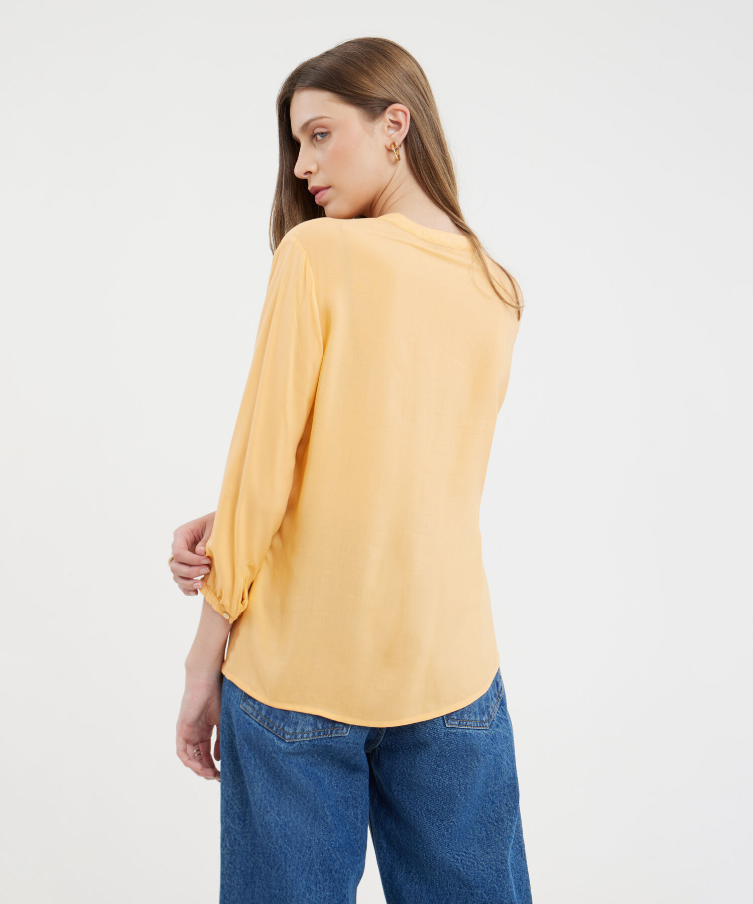 Blusa Manga 3/4 Unicolor