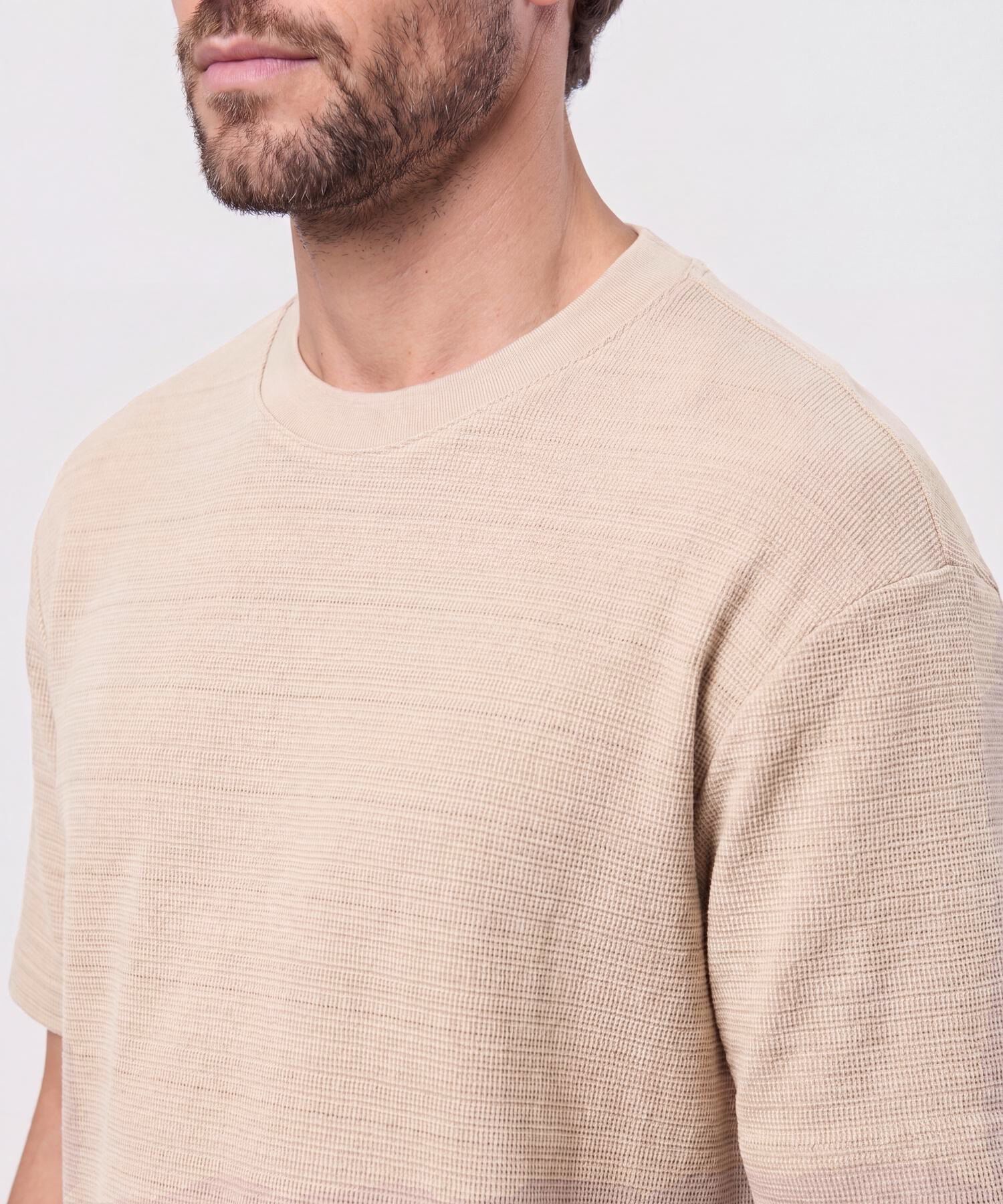 Camiseta Texturizada Cuello Redondo Hombre