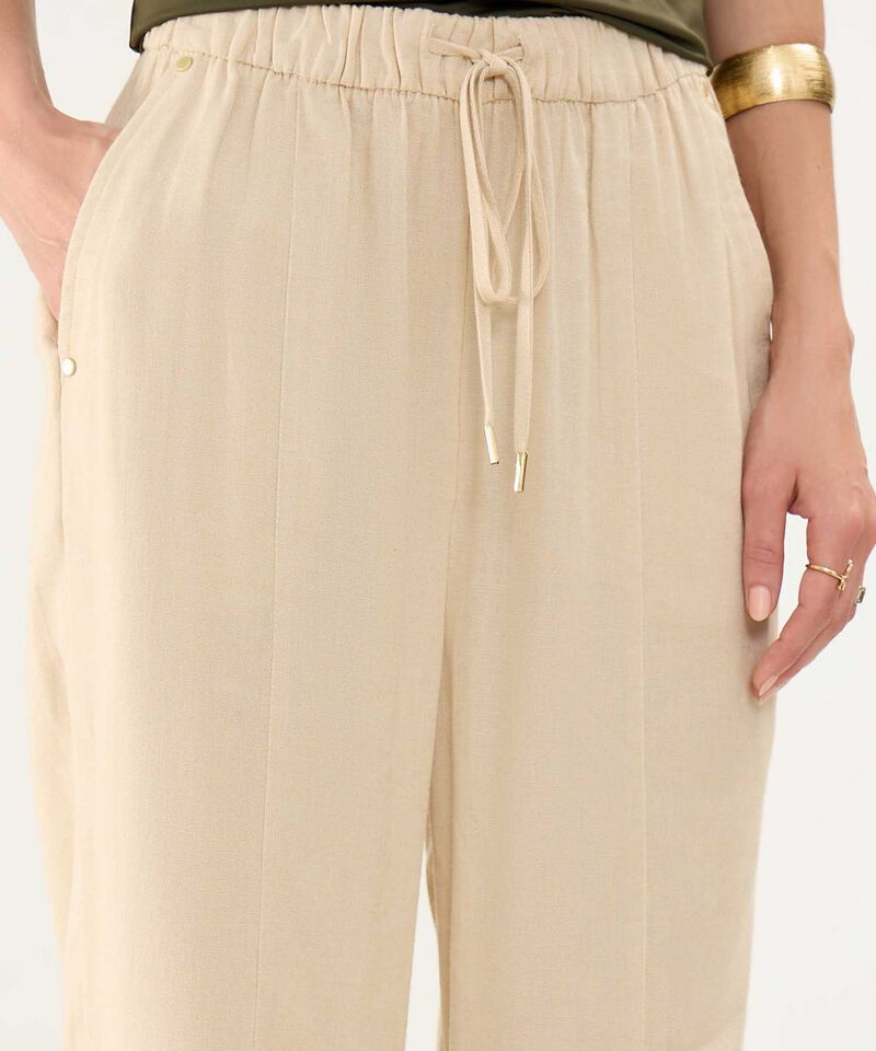 Pantalón Fluido en Efecto Lino