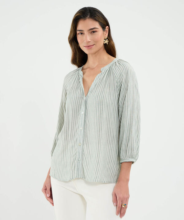 Blusa Estampada Escote en V image number null