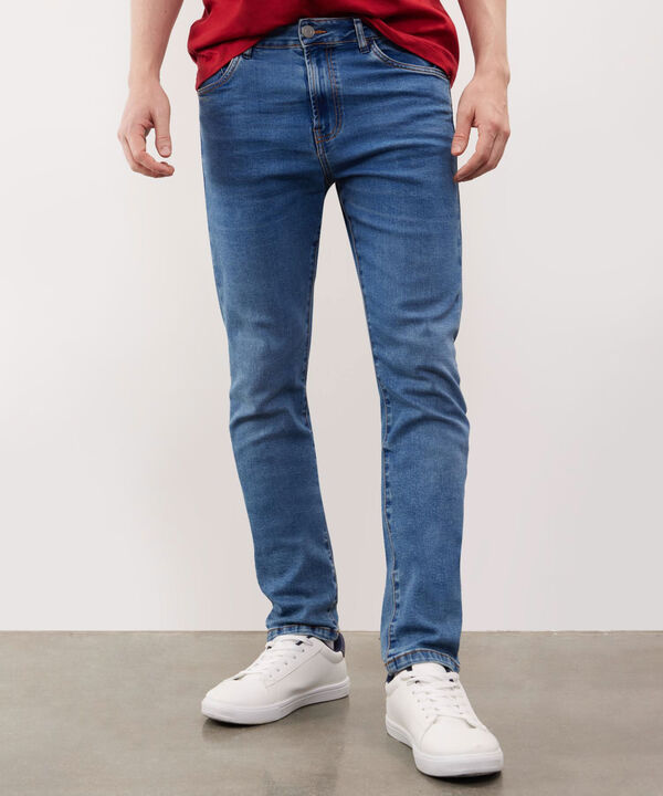 Jean Skinny Tono Azul Medio Oscuro image number null