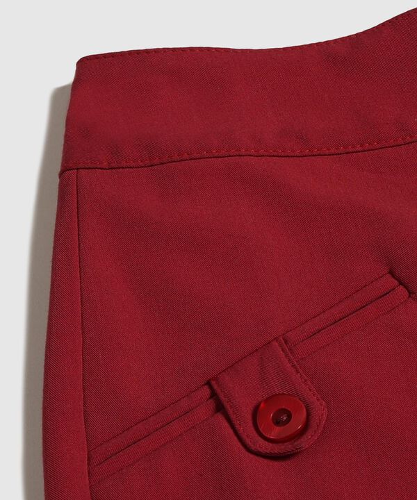 Pantalón Con Charretera E Imitacin Bolsillo