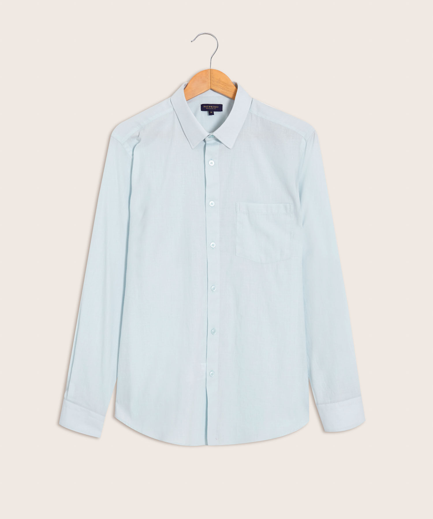 Camisa Unicolor Con Bolsillo