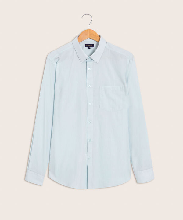 Camisa Unicolor Con Bolsillo