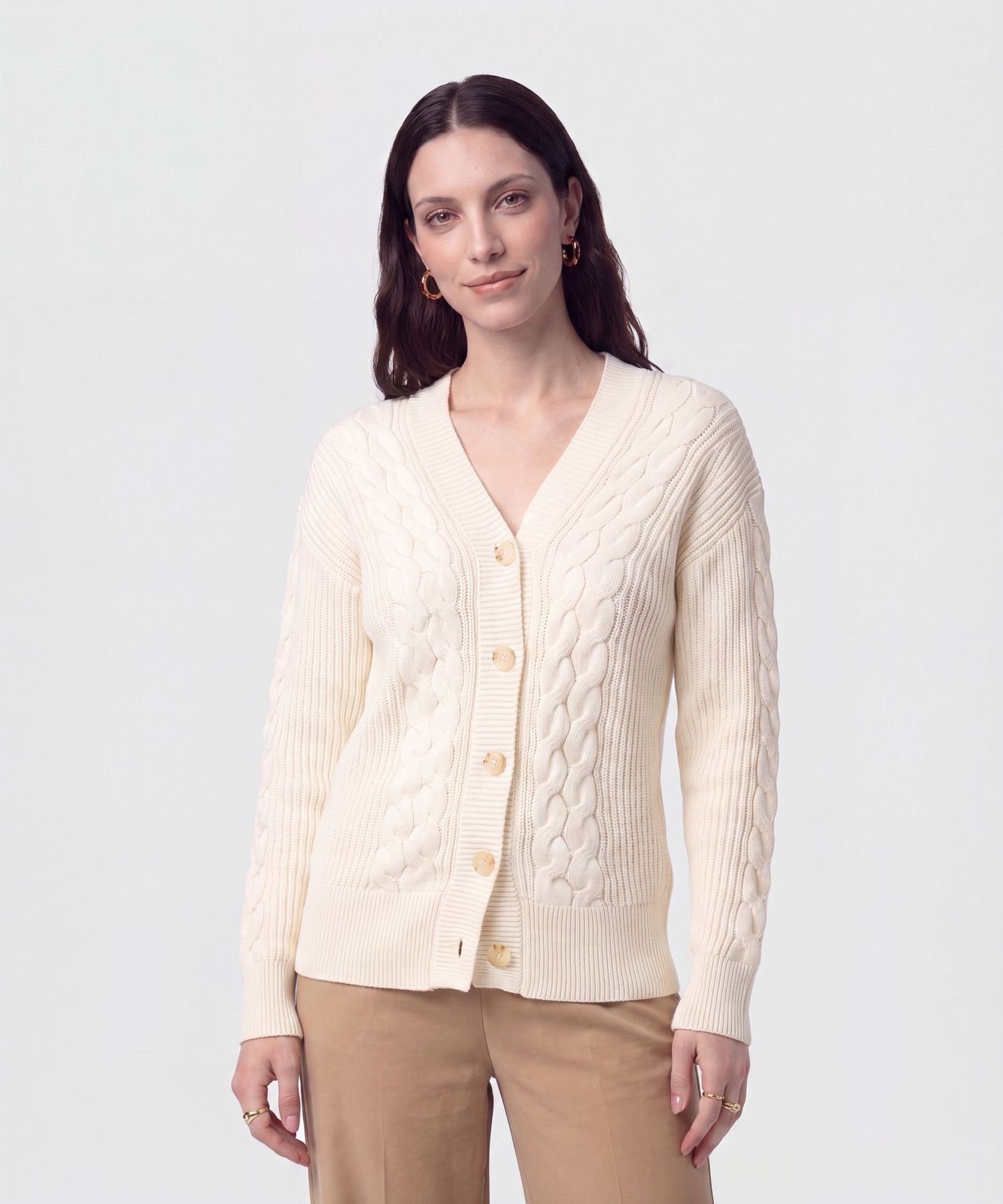 Saco C&aacute;rdigan de Trenzas para Mujer