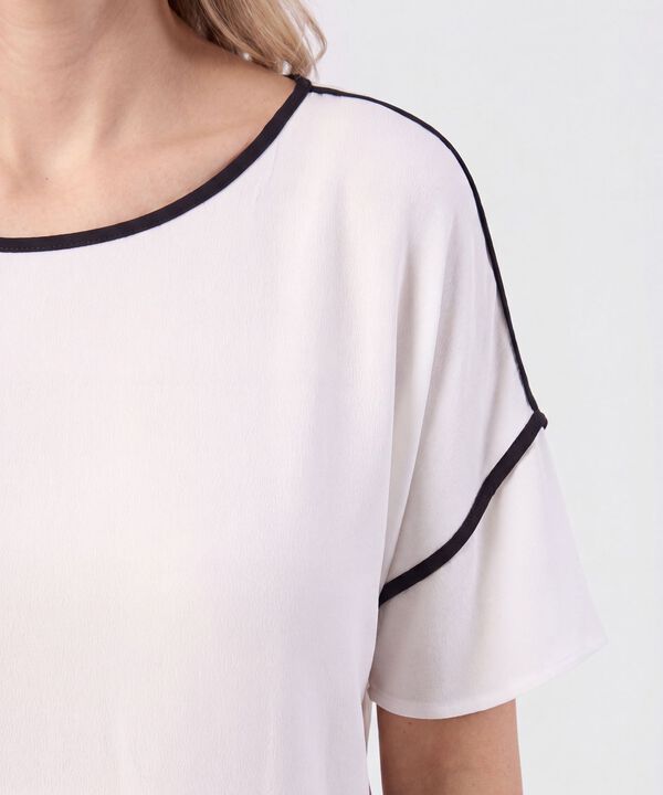 Blusa De Manga Acampanada Para Mujer