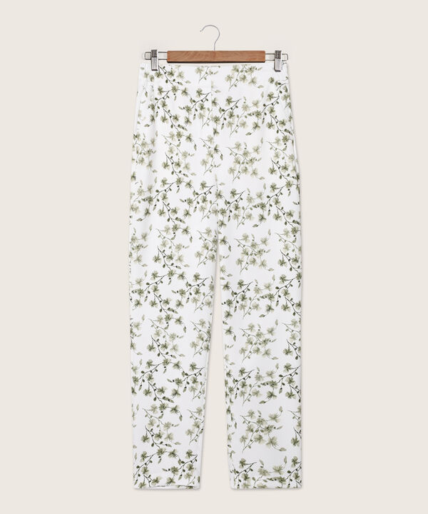 Pantalón Unicolor Con Elástico En Posterior