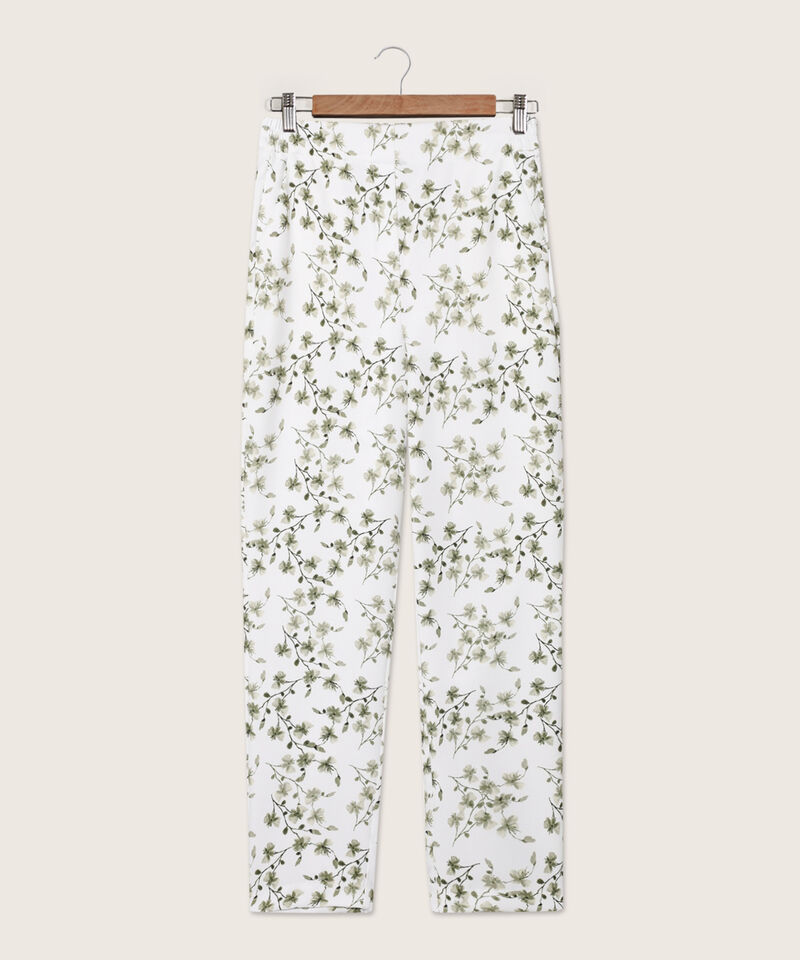 Pantalón Unicolor Con Elástico En Posterior