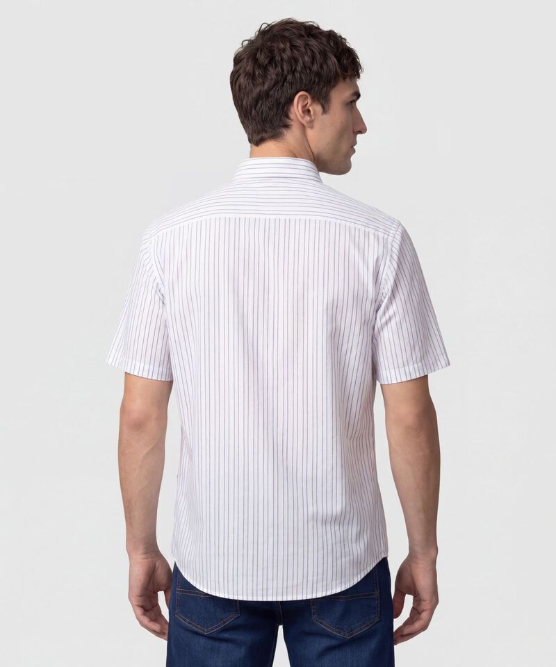 Camisa Manga Corta Y Cuello Button Down Hombre