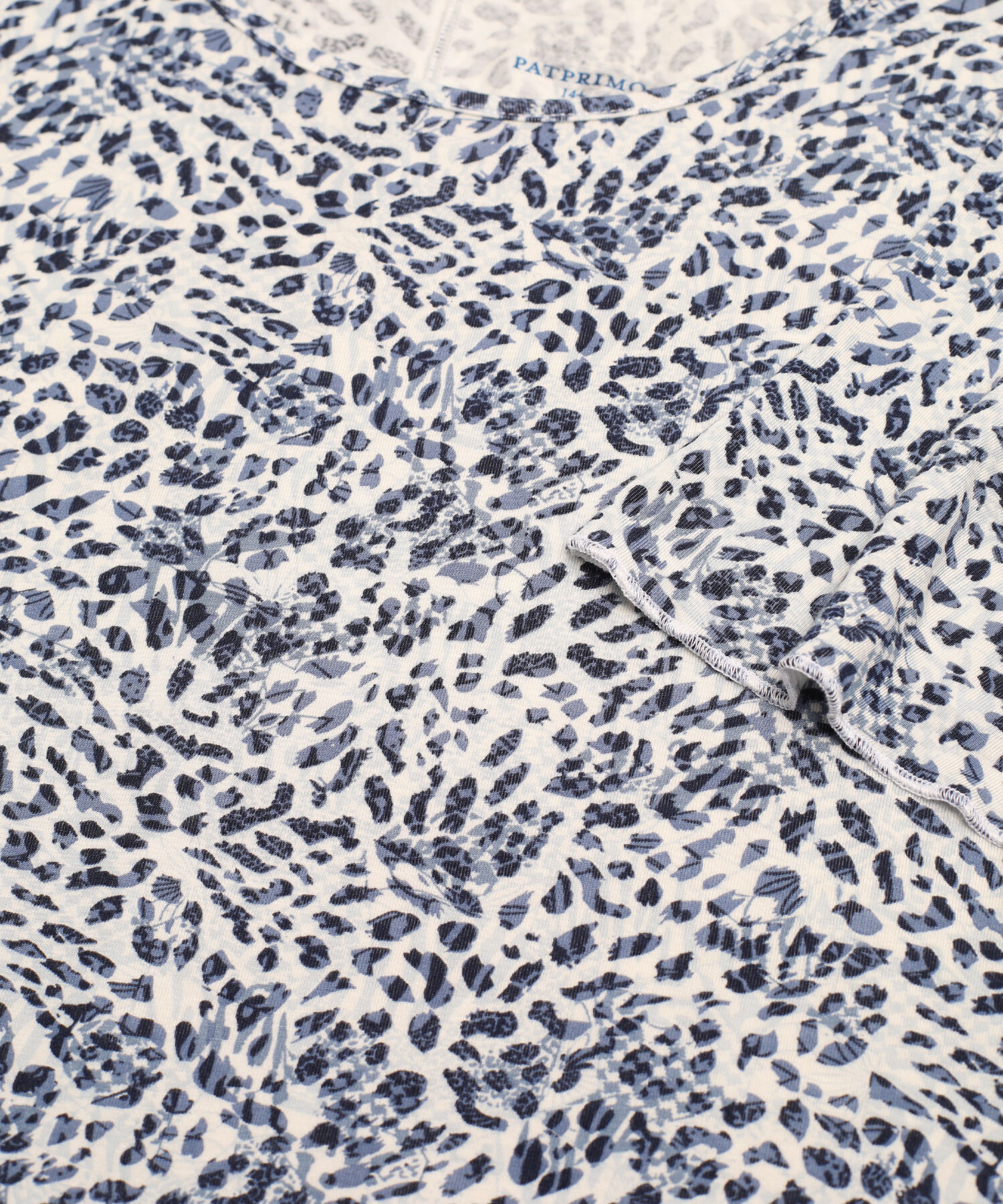 Camiseta Para Mujer Curvy Manga Corta Con Vuelo, AzulOscuro, hi-res