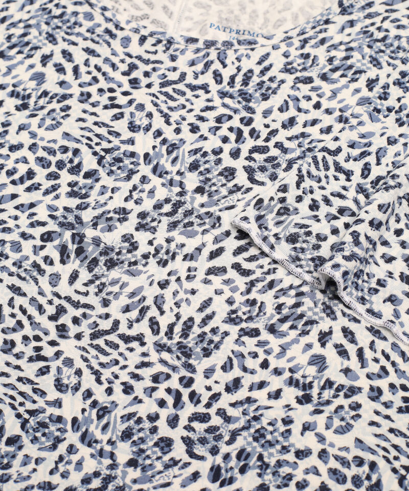 Camiseta Para Mujer Curvy Manga Corta Con Vuelo, AzulOscuro, hi-res