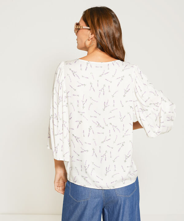 Blusa Con Mangas Fluidas Para Mujer