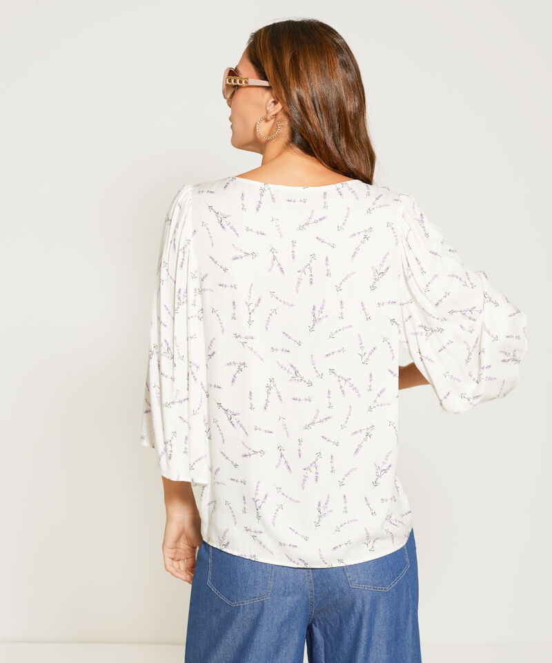 Blusa Con Mangas Fluidas Para Mujer