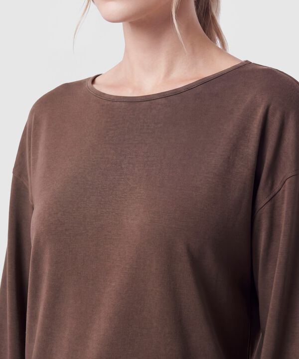 Camiseta Manga Larga Holgada Para Mujer
