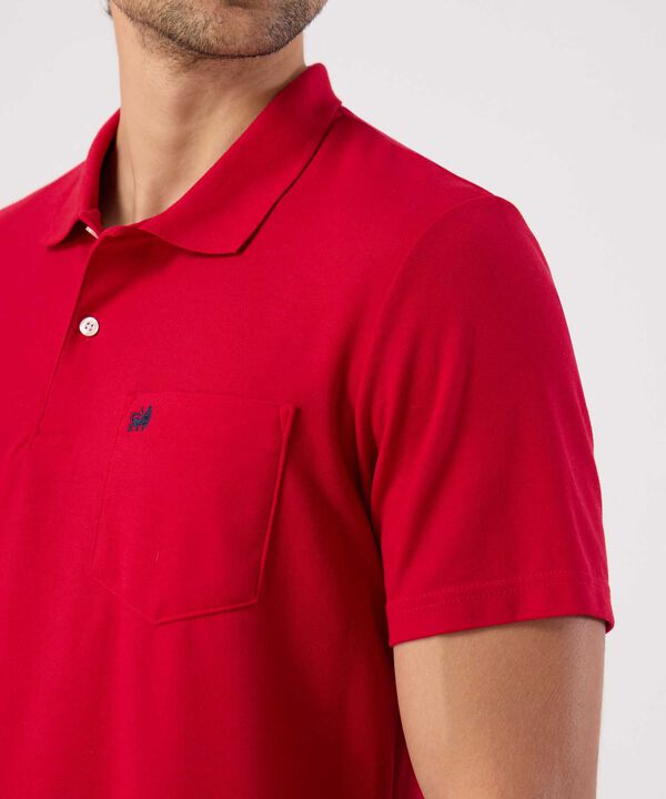 Polo Unicolor Con Bolsillo 