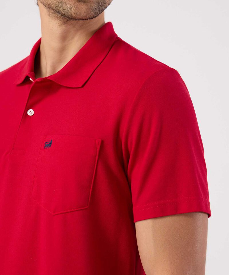 Polo Unicolor Con Bolsillo 