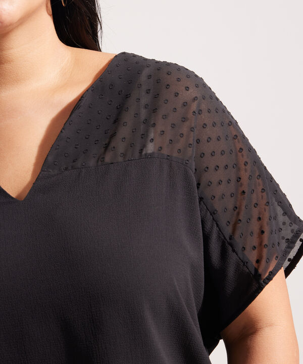 Blusa Manga Corta con Escote en V