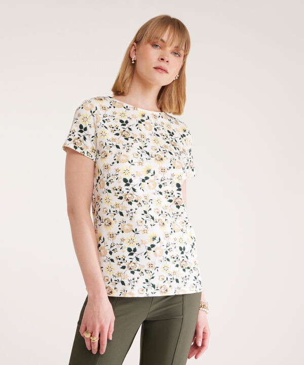Camiseta Manga Corta Cuello Redondo Estampada