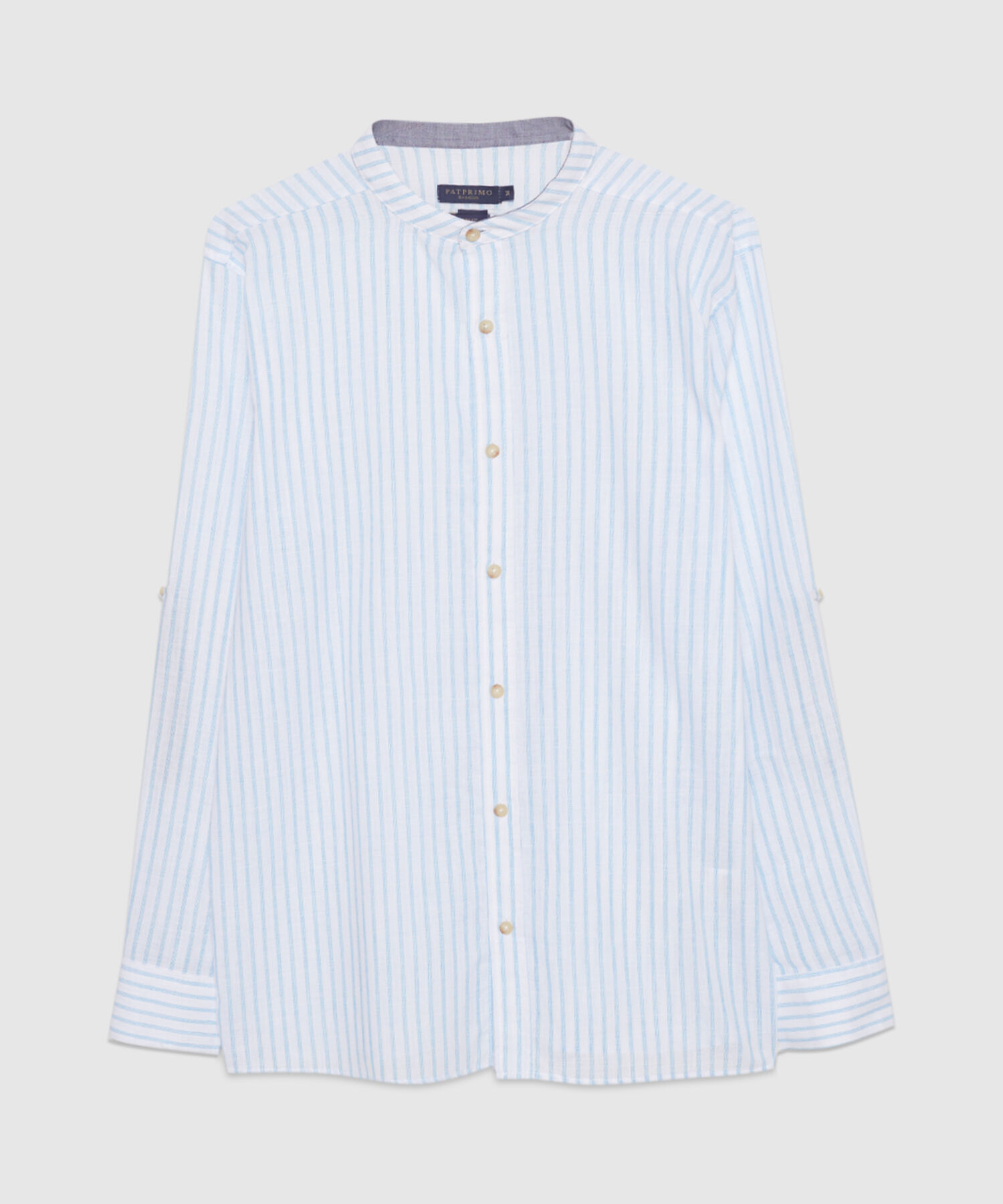 Camisa Manga Larga Cuello Mao