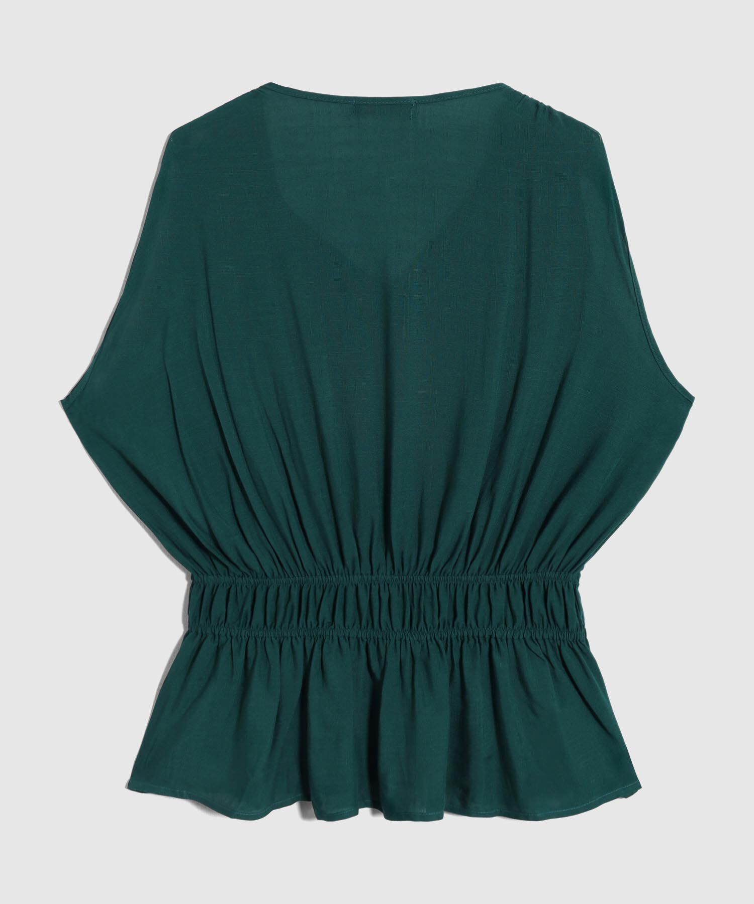 Blusa Sin Mangas Fruncida Para Mujer