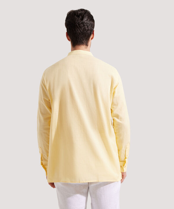 Camisa Manga Larga con Cuello Mao