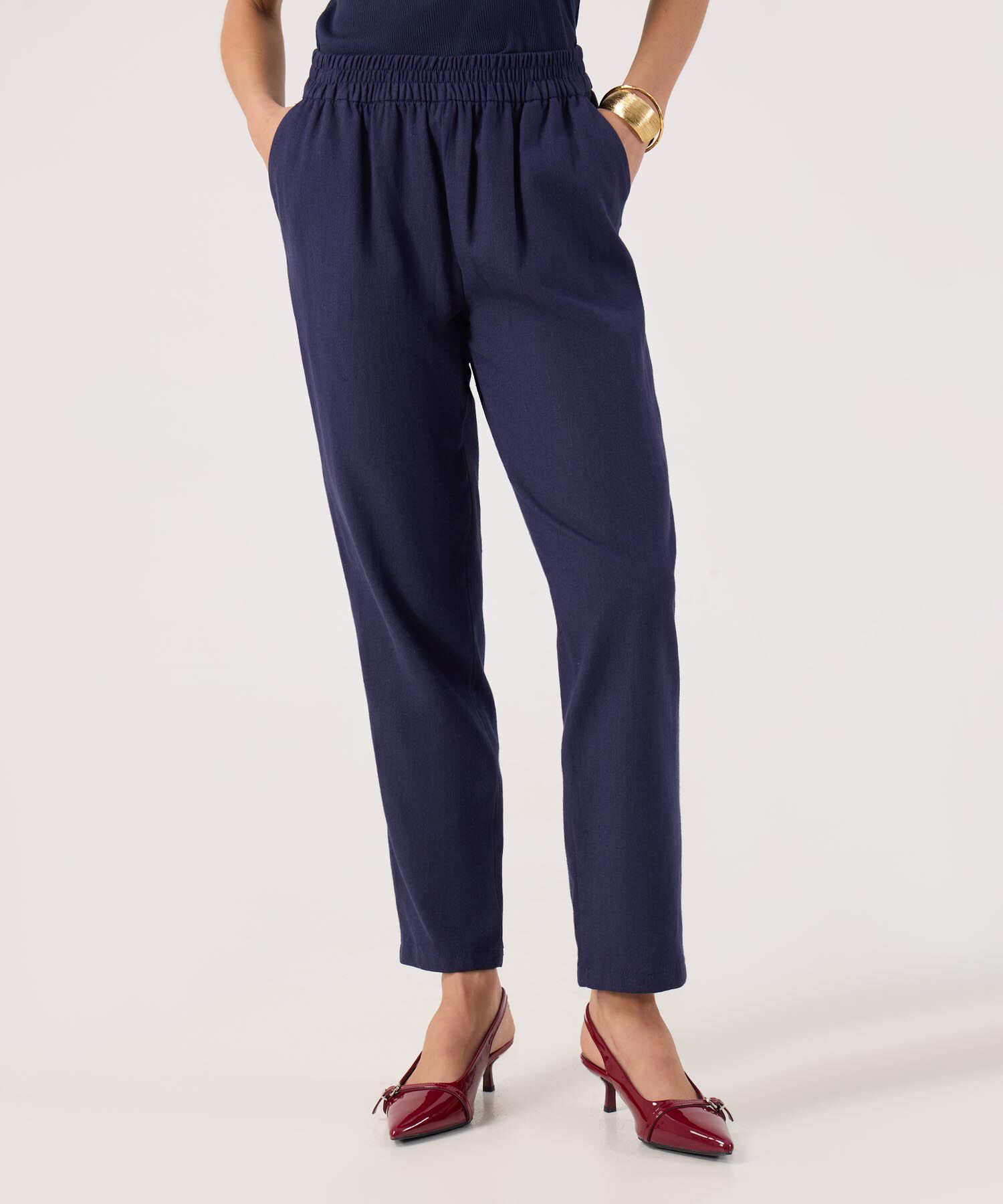 Pantal&oacute;n en Efecto Lino