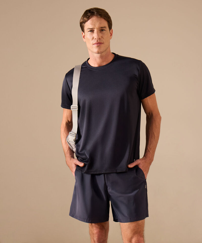 Camiseta Deportiva Unicolor para Hombre